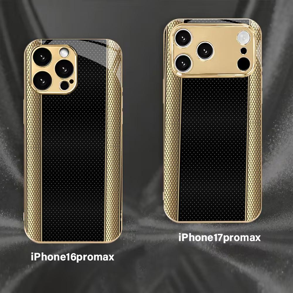 Exquisite Luxurious High-end Phone Case Electroplated Glass PhoneCase for iPhone 17 16 15 14 13 12 11pm Pro Plus Dropresistant
