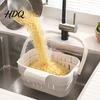 Portable Sink Drainer for Noodles Kitchen Hanging Drain Basket with Quick Drying Holes Foldable Over Strainer Basket Space Saving Food Residue