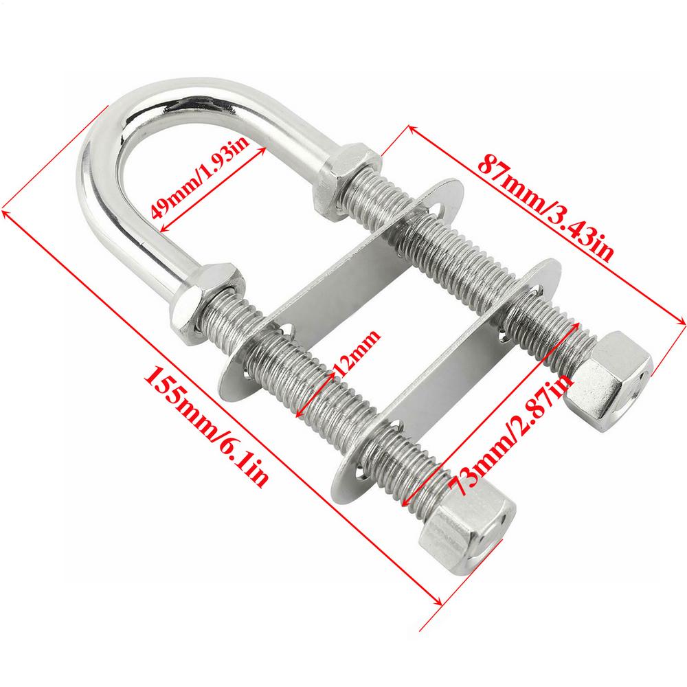 Stainless Steel U-Bolt Stainless Heavy Duty Hardware Yacht U-Bolt For Yacht Anchors Deck Equipment Dock Maintenance Machinery