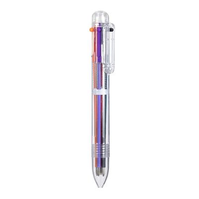 6-in-1 Ballpoint Pen Spring Retractable Refillable Multicolor Pens Children Gift Pen Class Reward for Boy Girl Student