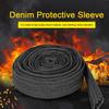 7.5m Hydraulic Hose Sleeve, Black Denim Protective Sleeve, Protective Sleeve Hydraulic Hose Sheathing for Welding Torch Hydraulic Hose