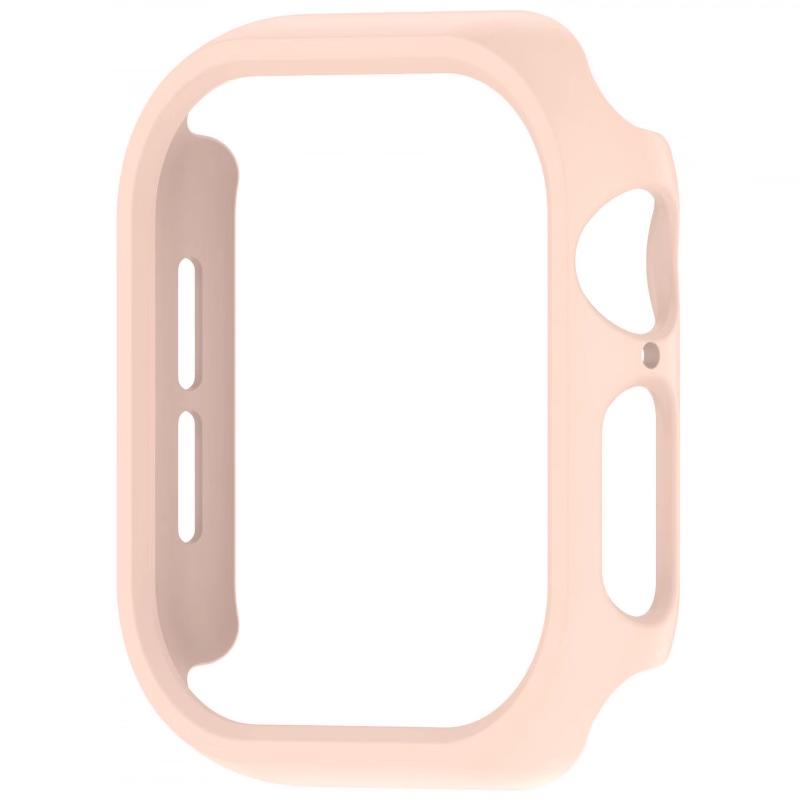 

Case For Apple Watch Cover 46mm 42mm 41mm 45mm 44mm 40mm Bands Hollow PC screen Protector bumper iWatch Series 10 9 7 8 6 se 5 4 46mm Series 10 рожевий