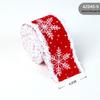 Cross-border Christmas Ribbon: White Plush Edge with Reindeer Design for Gift Box Packaging and Decoration with Gift Ribbon.