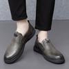 Fashion Casual Shoes for Men Business Leather Loafers Classic Breathable Solid Colors Soft Flats Comfort Fashion Slip On Loafers Shoes