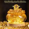 Yellow Crystal Glass Wealth Basin Ornament for Home or Office Decor