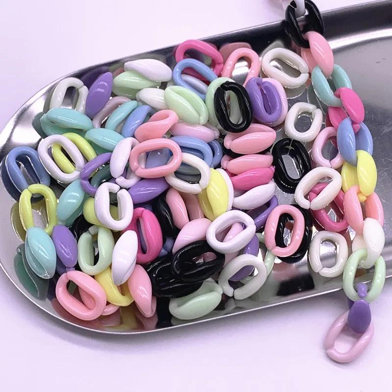 

30pcs 16x10mm Mixed Candy Light Color Acrylic Beads For kids Jewelry Making DIY Bracelets Necklace Jewelry Findings