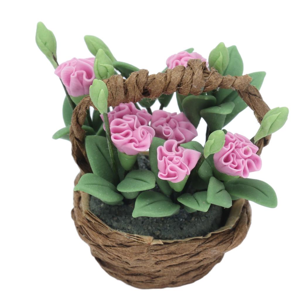Miniature Flowers Exquisite Exterior Vivid Design Fine Workmanship Miniature Dollhouse Plants