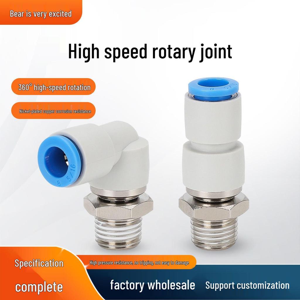 High-Speed Rotary Joint Elbow Pneumatic Hose Quick Connect KPL6-M5 KSH8 Series