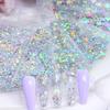 7 Packungen * 2G Laser Silber Serie Pailletten Nageldekorationsmaterialien zur Herstellung bezaubernder Nägel