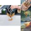 Chic Vintage Acrylic Golden Phoenix Car Hanging Ornament Trendy Backpack Keychain Decor