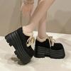 Fashion 10CM New Winter Women Warm Cotton Snow Shoes 2025 Fashion High Platform Sneakers Thick Heels Suede Leather Ladies Plush Pumps