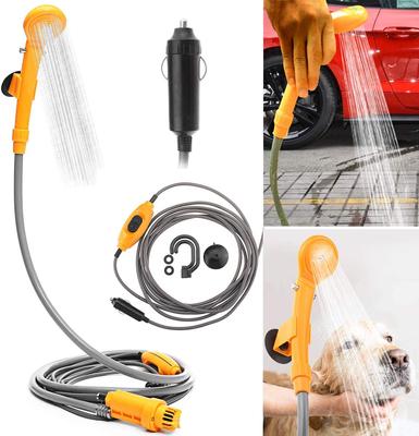 Kit de Ducha Portátil para Exterior DC 12V Duchas de Camping con Bomba de Agua Ducha de Viaje para Camping al Aire Libre Dispositivo de Ducha para Coche Herramienta de Limpieza