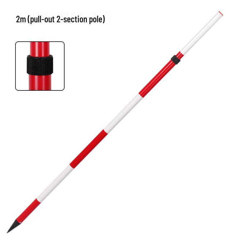 Benchmark Aluminum Alloy Measurement Pole: Thickened, Red and White Scale, Available In 2m, 3m, and 5m Lengths for Engineering Surveying.