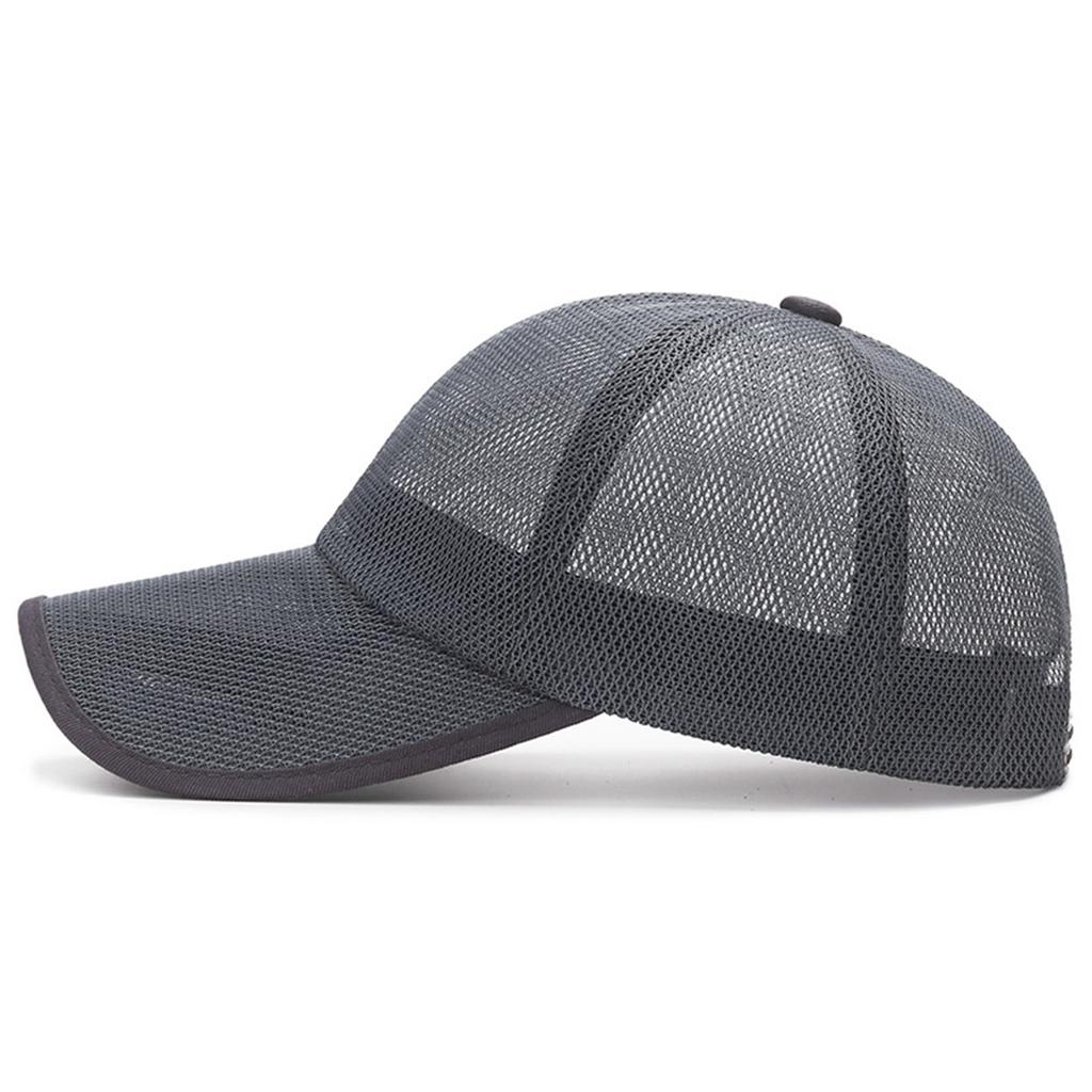 Atmungsaktiver Netz-Hohl-Sonnenhut für Herren Damen Outdoor-Sport Sonnenschutzmützen Verstellbare Größe