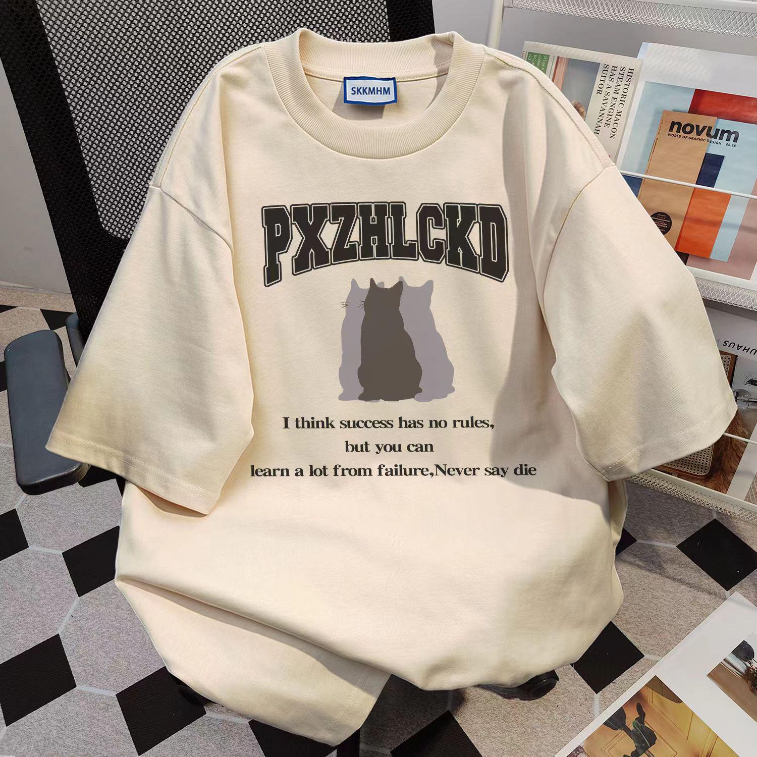 

100% Cotton Graffiti Print Retro Women s Loose Fit Short Sleeve Tee S (up to 90 jin)