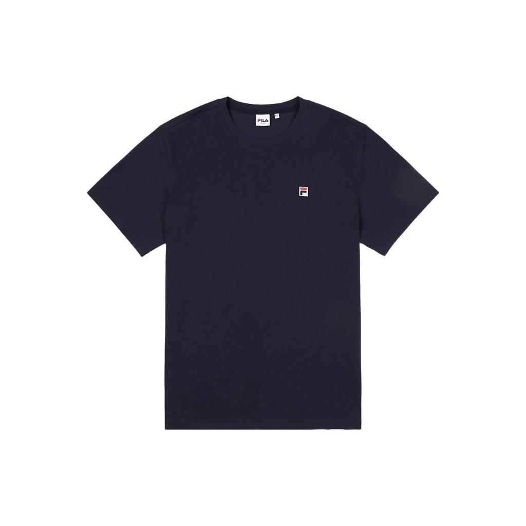 FILA T Shirts Unisex Dark Blue Crew Neck Moderate Straight Fit FS2RSF2109X-INA