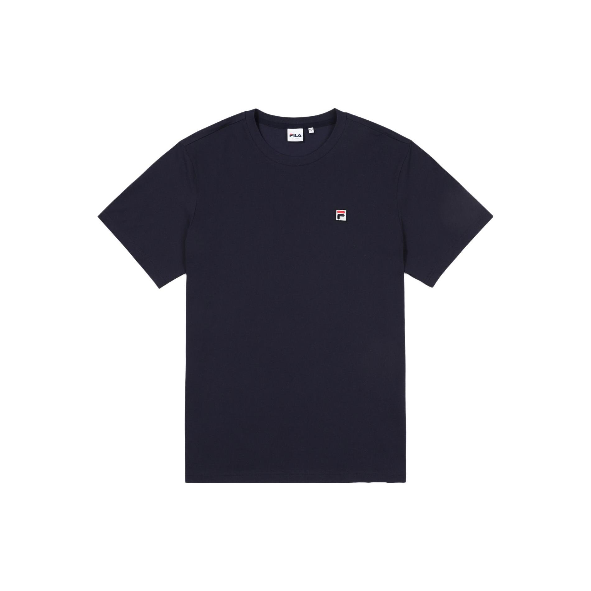 FILA T Shirts Unisex Dark Blue Crew Neck Moderate Straight Fit FS2RSF2109X-INA 105