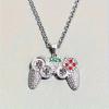 3-Piece Game Controller Necklace Set - Hip-hop Style Gaming Jewelry for Boys, a Creative Holiday Gift.