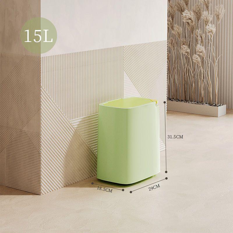 Light Luxury Pop-Up Lid Trash Can for Bathroom, Kitchen & Living Room - Large Capacity