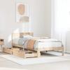 VidaXL Bed Frame with Drawers 75x190 Cm Solid Pine Wood, Slatted Base, Single Bed Frame, Solid Wood Bed Frame, 3301968