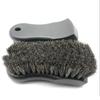 Horsehair Leather Textile Cleaning Brush for Car Interior Furniture Apparel Bag Shine Polishing Brush Auto Wash