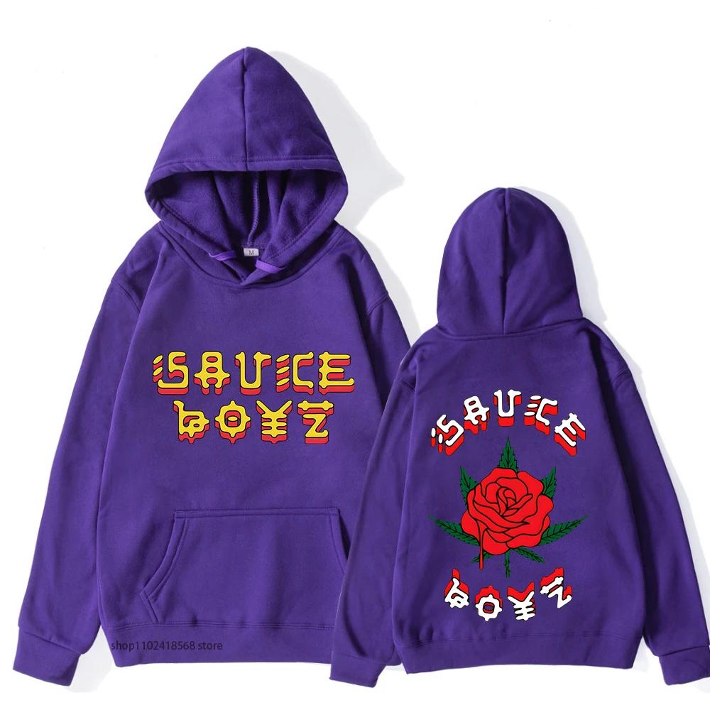 Eladio Carrion Sauce Boyz Hoodies Monarca Harajuku Anime Lässig Kawaii Manga Sweatshirts Cartoon Kleidung Damen Streetwear