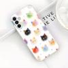 Water droplet cat silver plated glass phone case suitable for Samsung Galaxy S26 S25 S24 S22 S21 S20 FE/Ultra/Plus anti fall
