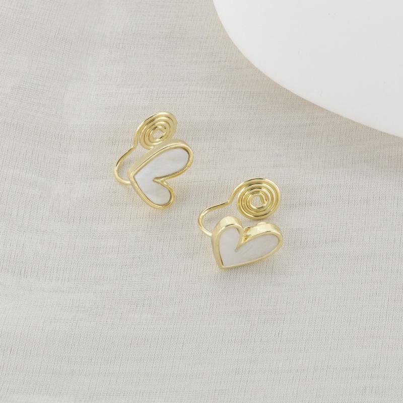 Kamelie Mückenspirale Halter Perlenblume Retro Ohrclips Ohrringe - Kein Piercing erforderlich