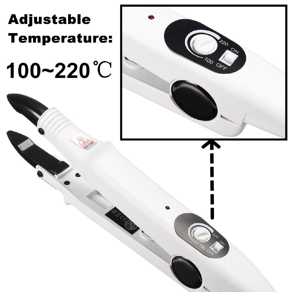 250V 25W Profissional Variável Constante Calor PLACA PLANA Fusões Extensão de Cabelo Queratina Bonding Ferramenta de Salão Ferro de Calor Varinha