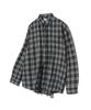 STANDARDERROR 87-Stan130 Nerd Mood Oversized Pocket Long Sleeve Check Shirt Black
