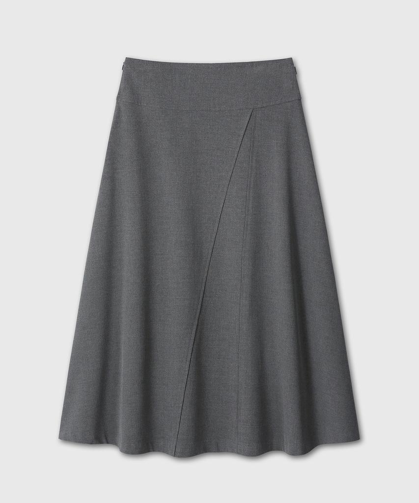 Daibeuinumeon Flare Long Skirt (Gray)