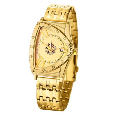 Dreieckig Stilvoll und mit Römisch Analog Edelstahl Antik und Gold Ein Tolles Geschenk für und Tag Herrenuhr, Wasserdicht, Alphabet, Kalender, Stahl,