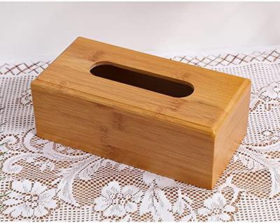 Bambus-Taschentuchbox, rechteckig, quadratisch, modern, schlicht, flach, 23*11,5*8,5cm