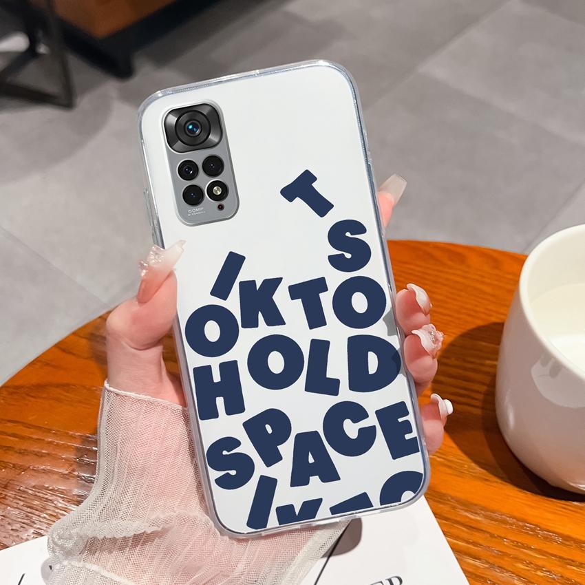 Para Redmi Note 11 11S 11T 12 12S Pro Plus Turbo Capa de Telefone Padrão de Laço Rosa Bonito Silicone Transparente de Alta Qualidade Capa Antiderrapante Para Carcaça Redmi