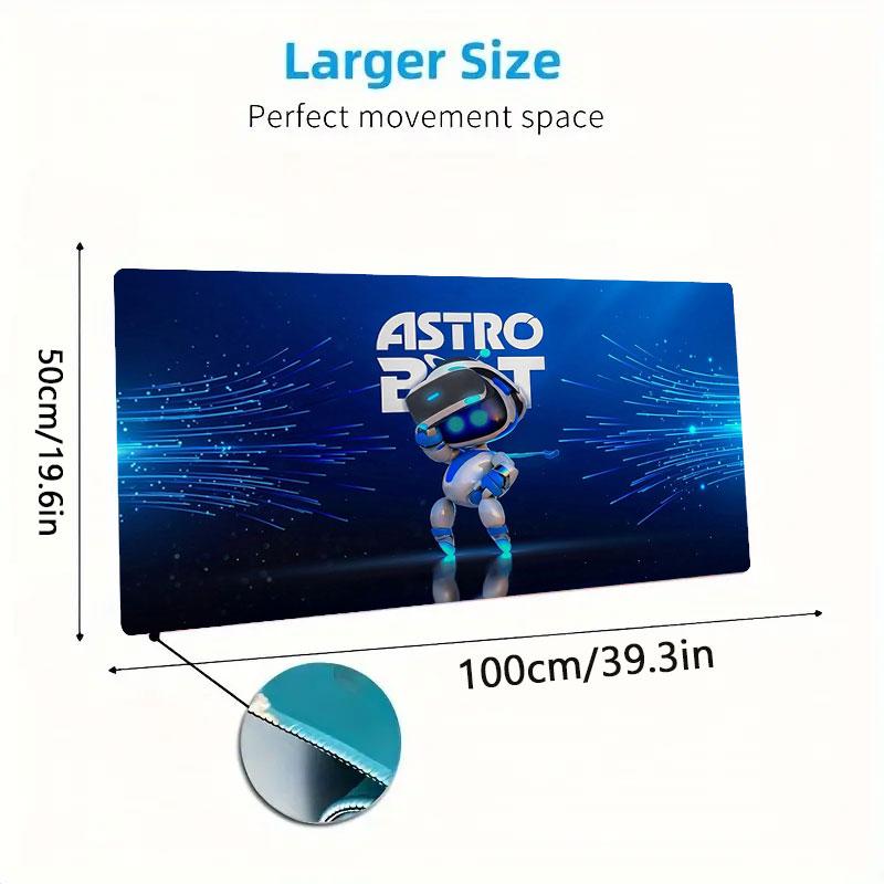 ASTRO BOT Large Size Mouse Pad Large Gaming Table Cushion Non-slip Laptop Tablet Big Mousepad XXL Mat Mini PC Playmat With Lock edge
