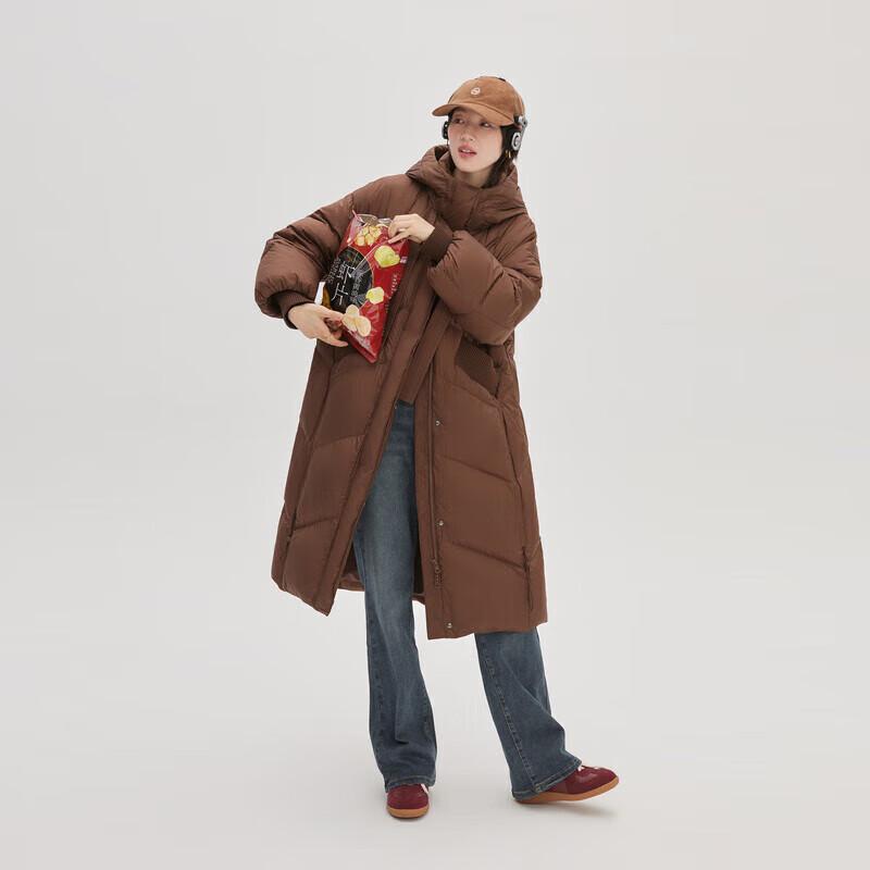 AILAIYI Damen Lange Kapuzen-Daunenjacke für den Winter