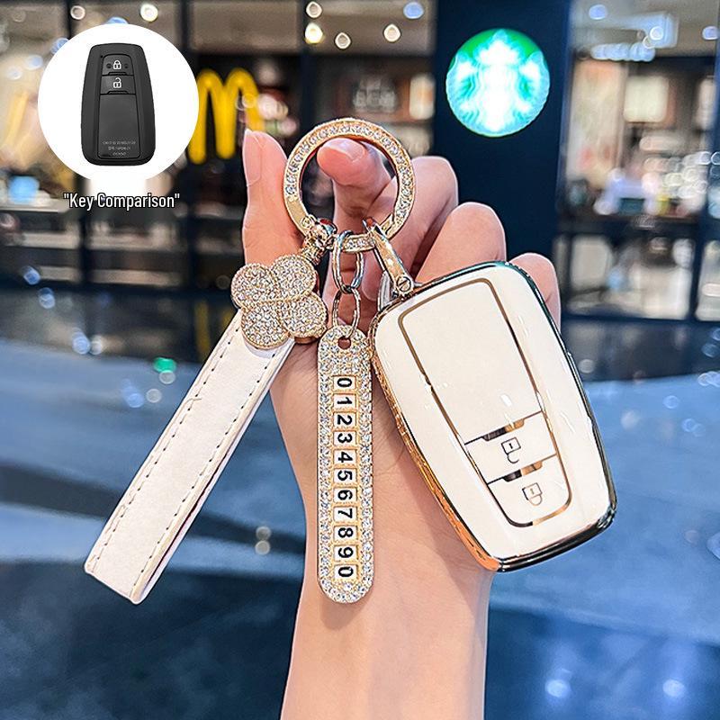 Toyota Key Case for Camry, RAV4, Wildlander, Levin, Crown, Lu Fang - Suitable Keychain Bag for Men and Women.