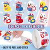 500 Pcs Patriotic Rubber Duck Roll Stickers 250Th Anniversary 4Th Of July Cartoon Usa Duck  Sticker For Independence Day