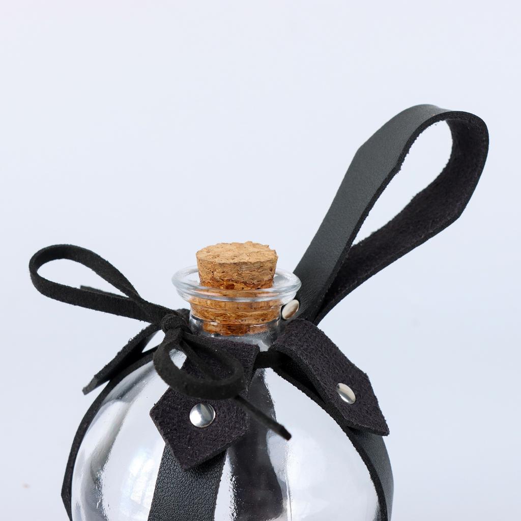 Renaissance Witch Magic Potion Bottle Wizard Potions Glass Holder With Cork Stopper And Glass Bottle for Halloween Cosplay LARP