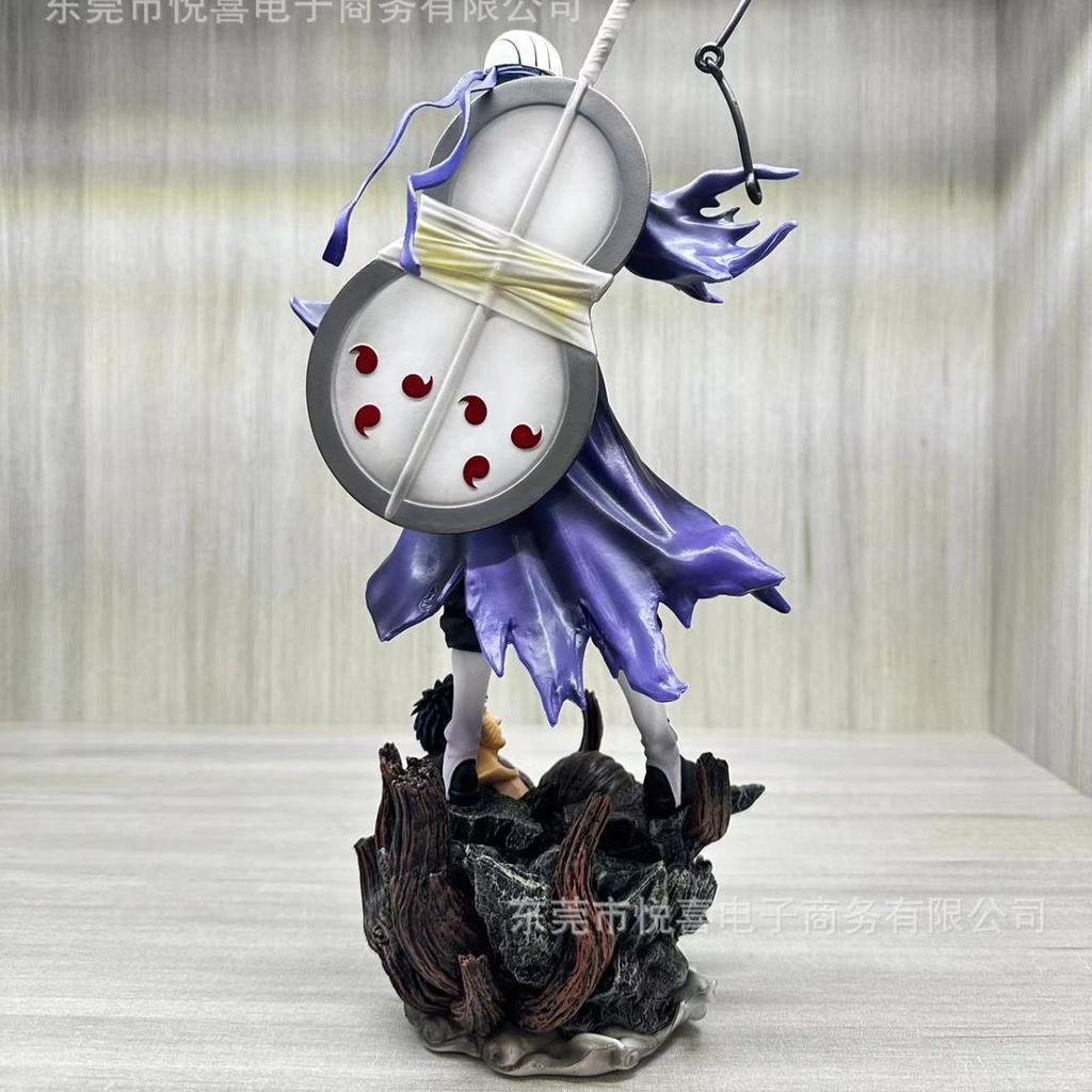 Popular New Product Naruto Figurine Standing Posture Giant Wave Uchiha Dual Head Anime Model Desktop Decoration Ornament Gift