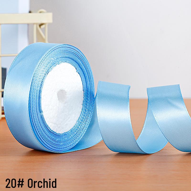 2.5cm Polyester Satin Ribbon for Gift Box and Hair Accessories