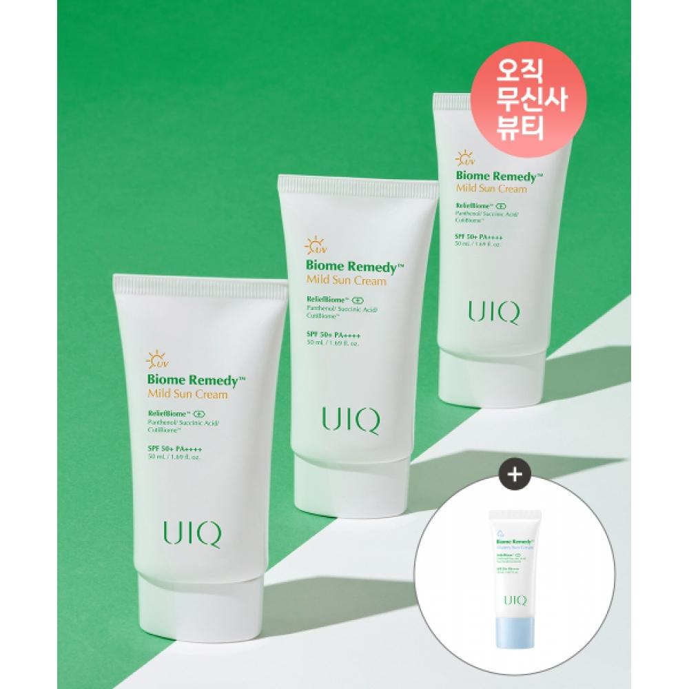 Uiq [3pack] Biome Remedy Mild Sun Cream 50ml  + Moisture Sun Cream Mini 20ml Free none