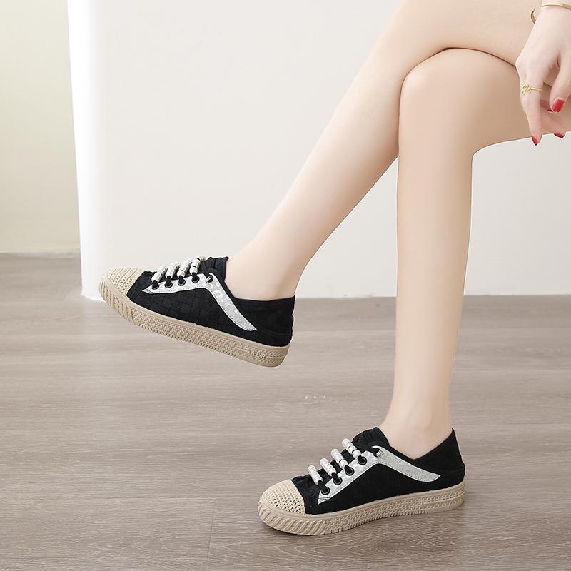 CRLAYDK Summer Women's Slip On Espadrilles Loafers Breathable Lace Jacquard Shoes Dressy Casual Lightweight Travel Walking Flats