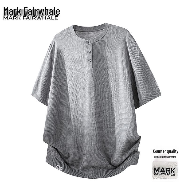 Mark Fairwhale Men s Summer Casual Short Sleeve Knitted T-Shirt L
