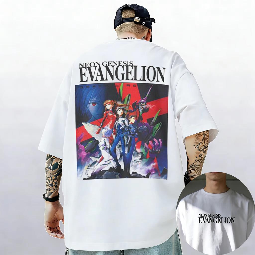 Neon Genesis Evangelion End of Eva Eye Classic Style Short Sleeve Tshirt Unisex Men Women 2026 Summer ParentChild Cotton Tee