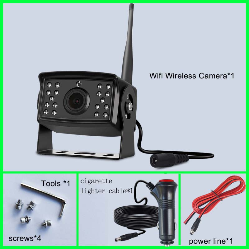 WiFi HD Wireless Night Vision Vehicle Backup Camera Bus Van Truck RV Car DVR Front Rear View Camera For IOS and Android Phone