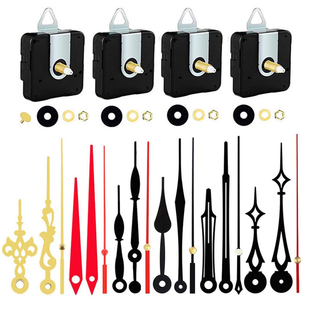 Pendulum Clock Movement Mechanism Quartz DIY Movement Kits Replacement Long-Shaft Repair Accessories Include Hands