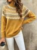 European and American Chunky Knit Acrylic Jacquard Women's Sweater - Autumn/Winter Bestseller