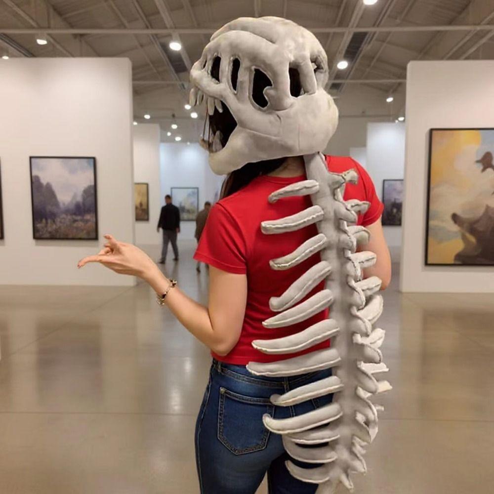 Vtipné rekvizity kostry dinosaura 3D sada kostýmu kostry dinosaura Cosplay kostým