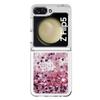 Luxuriöse Bling Quicksand transparente Handyhülle für Samsung Z Flip 5, Silikon-Glitzer-Anzug für Samsung Galaxy Z Flip 4 Flip3, stoßfeste Abdeckung